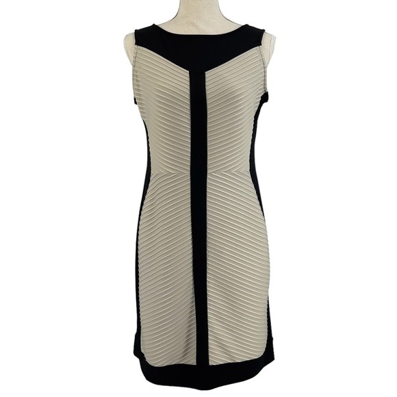 Dressbarn Collection Womens Sleeveless Pullover Two Tone Party Career Dress 8 - Picture 1 of 10